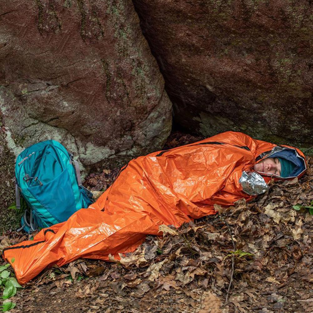 Waterproof Emergency Survival Sleeping Bag Outdoor Mylar Thermal Blankets Keep Warm Hiking Camping Thermal Sack First Aid Rescue