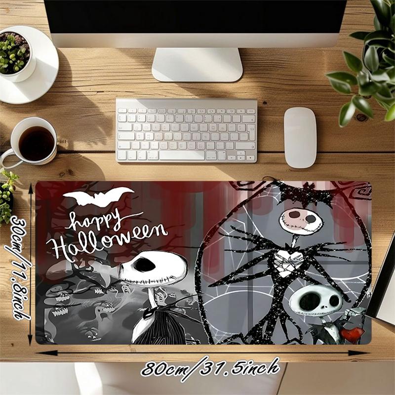 1Pc Nightmare Before Halloween Gaming Mouse Pad Keyboard Desk Mat Non-slip Rubber Lock Edge Waterproof Computer Mousepad for Office Home Decor Q177