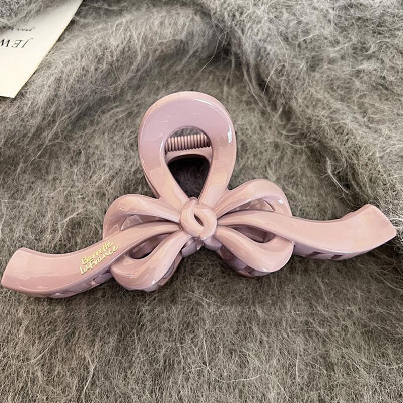 1pc New Bow Clip for Women, Large Size, Multiple Hair Volume, High-end Shark Clip, Cross-border Hair Clip, Rear Head Ornament