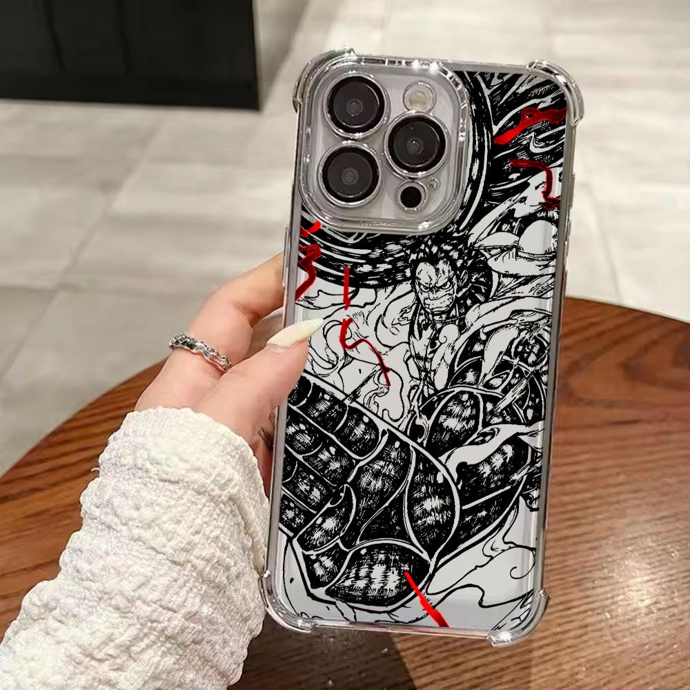 Japan O-One Piece Art Soft Funda For iPhone 17 Pro 16 15 14 13 12 11 Pro Max Case 17 Plus 17E 16E 17Air Protection Phone Cover