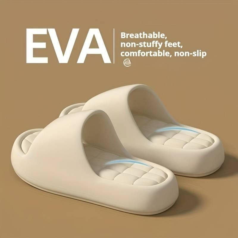 Women's EVA Slide Sandals - Minimalist Flat Sandals with Soft & Cushioned Sole for Indoor Outdoor Wear, Comfortable Summer Sandals for Daily Errands