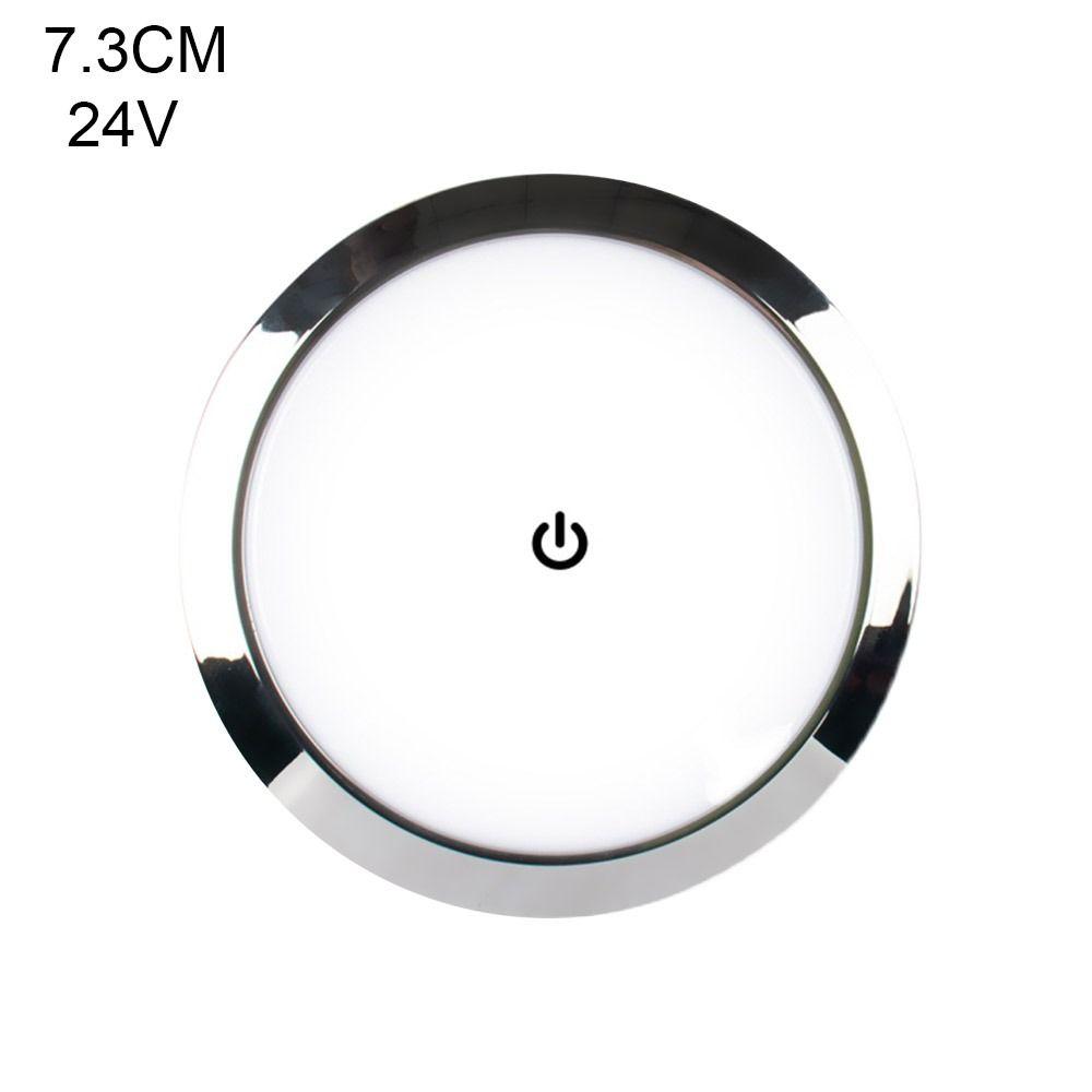 Camping Car 12V/24V Caravan Round Dome Light LED Touch Lamp Reading Light Ceiling Lamp