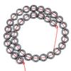 Natural Black Hematite Stone Beads 8/10/12/14/16mm Round Hollow Out Loose Bead For Jewelry Making DIY Bracelet Necklace Supplies