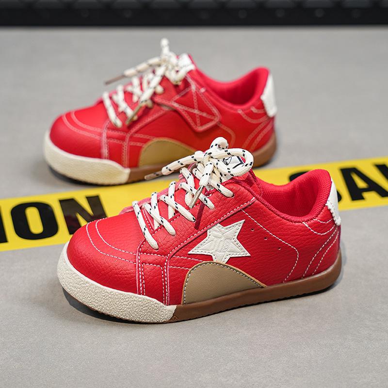 2025 Autumn New Children's Fashion Stars Casual Board Shoes Sports Shoes Versatile Children's Cute Shoes