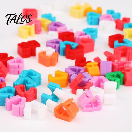 Birthday Party Decor 100Pcs Balloon Knot Tying Tool, Plastic Clip Sealer for Plum Blossom Buckles Decor, Quick Seal Fastener Wedding Birthday,
