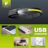 Latarka czołowa indukcyjna COB LED z wbudowaną baterią, latarka czołowa ładowana przez USB, 5 trybów oświetlenia, latarka czołowa