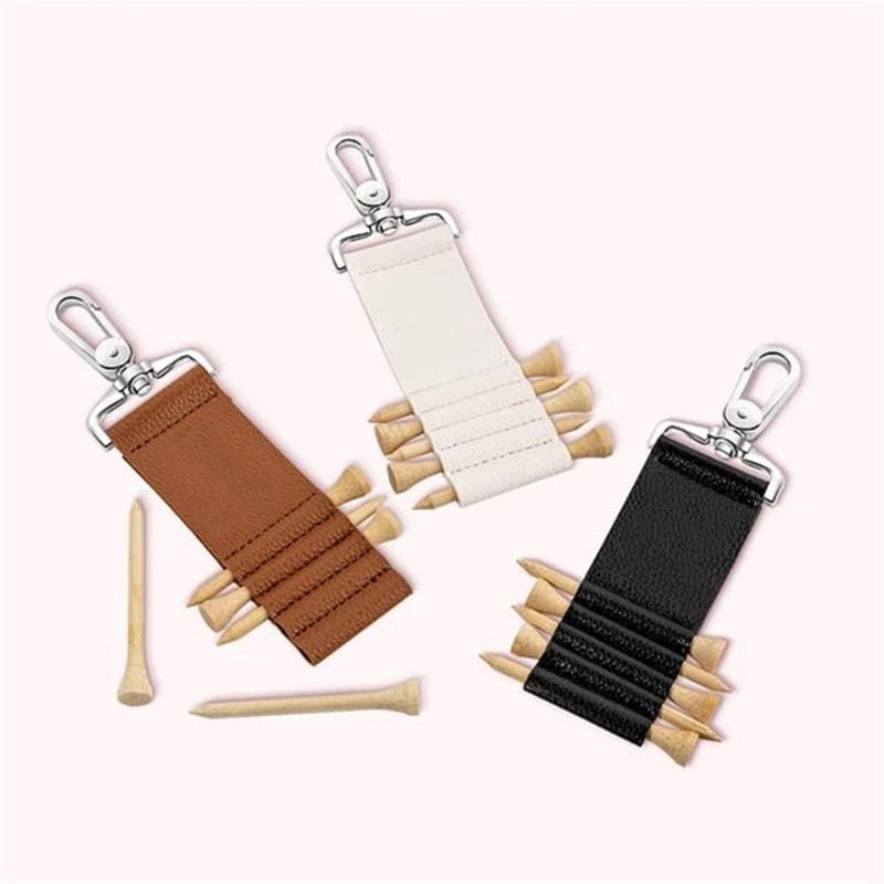 Belt Golfs Tees Storage Bag Golfs Gifts for Men Women Golfing Tees Container Leather Golfs Tees Holder Pouches for Bag