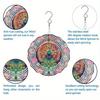 Flower Peacock Wind Chime Outdoor Garden Patio Decor Weatherproof 2D Art Rotating Hook Holiday Home Decoration