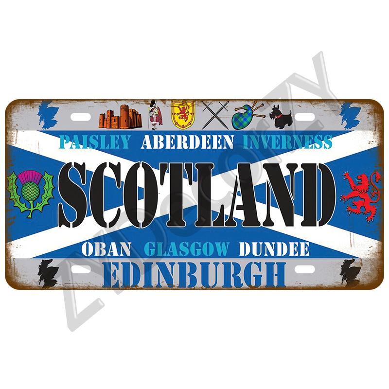 Retro Tinplates Plate Landmark Country Metal Sign Plaque Metal Vintage Tin Sign Home Decor For Man Cave Bar Pub Club Decoration