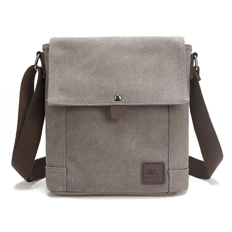 Men's Canvas Crossbody Bag Multifunctional Lightweight Shoulder Bag