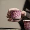 Pink Ru Kiln Peony Flower Mouth Cup, Household Ceramic Tea Cup, Master Cup, Tea Cup, Open Piece Can Be Raised