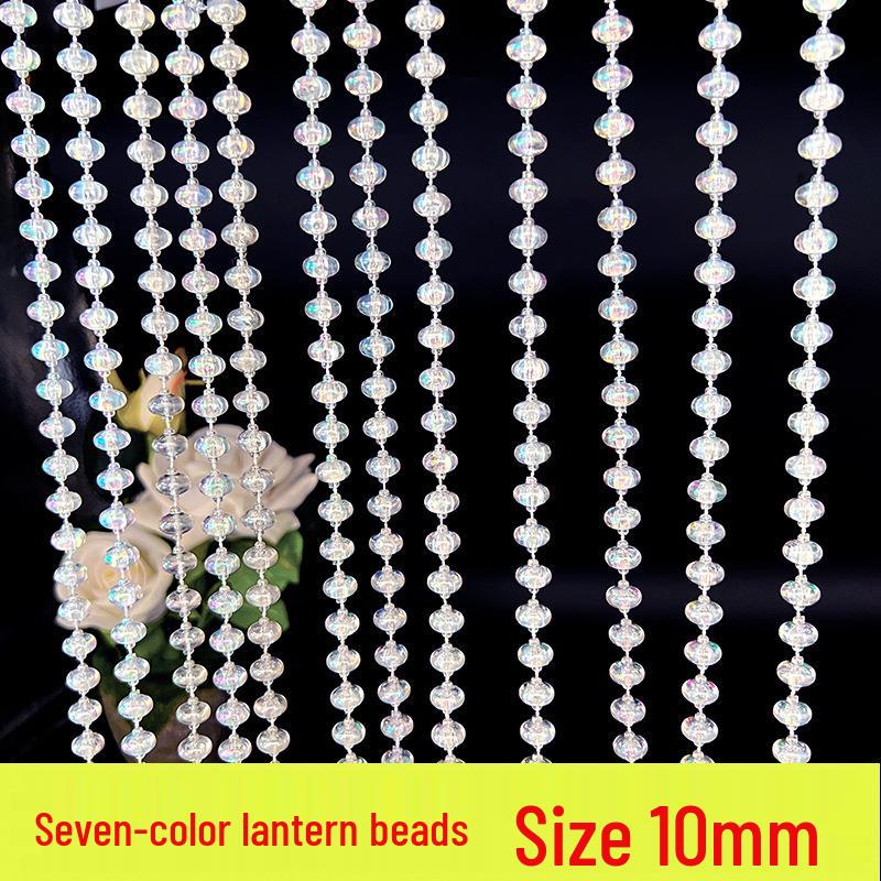 11mm UFO Disc Acrylic Beaded Curtain for Wedding Décor, Ceiling Hanging, and Aisle Runner.
