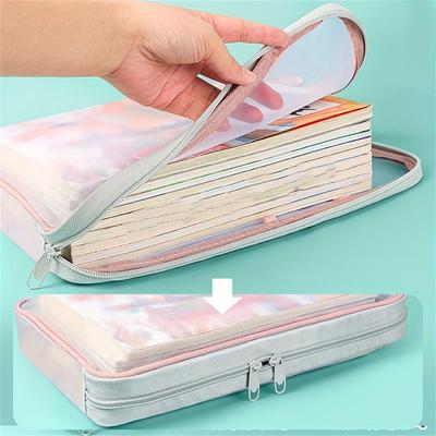 A4 Mesh Zipper Stationery Bag Foldable Office Supply Organizer For School And Work Documents Storage Solution