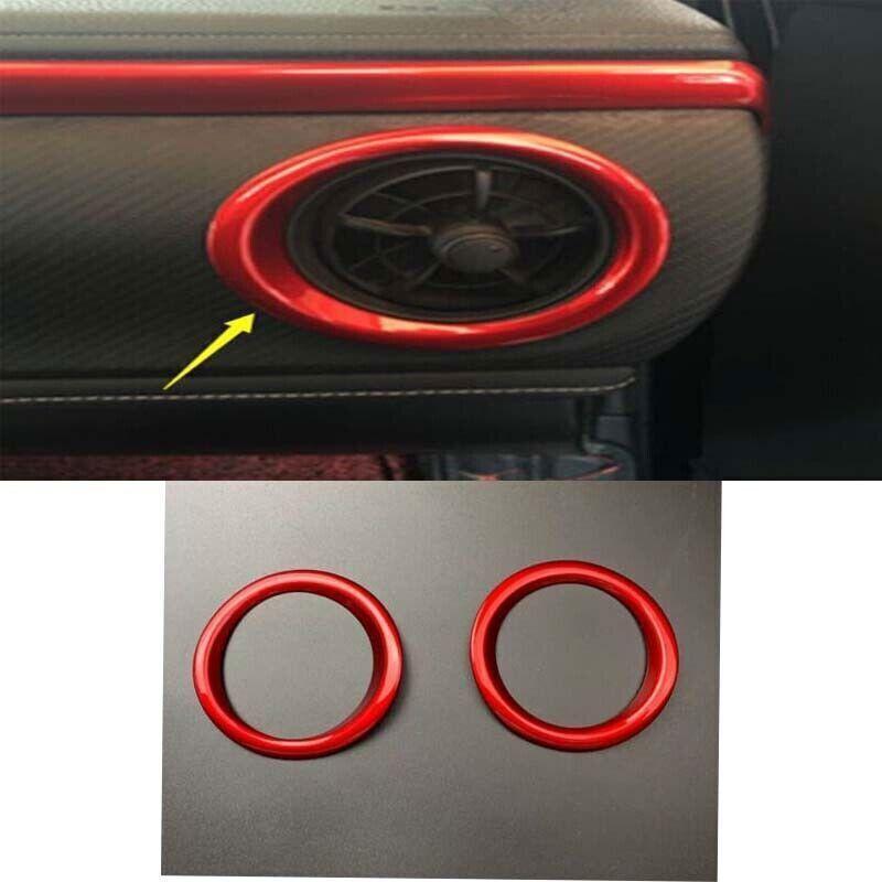 Cover Trim 2X Fit for Toyota Corolla 2017- Glossy Red L&R AC Air Outlet Vent