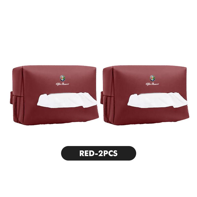 phngj8 Car Logo Center Console Armrest Tissue Box Seat Back Hanging Paper Boxs For Alfa Romeo 159 Giulietta 156 147 Giulia Mito GT