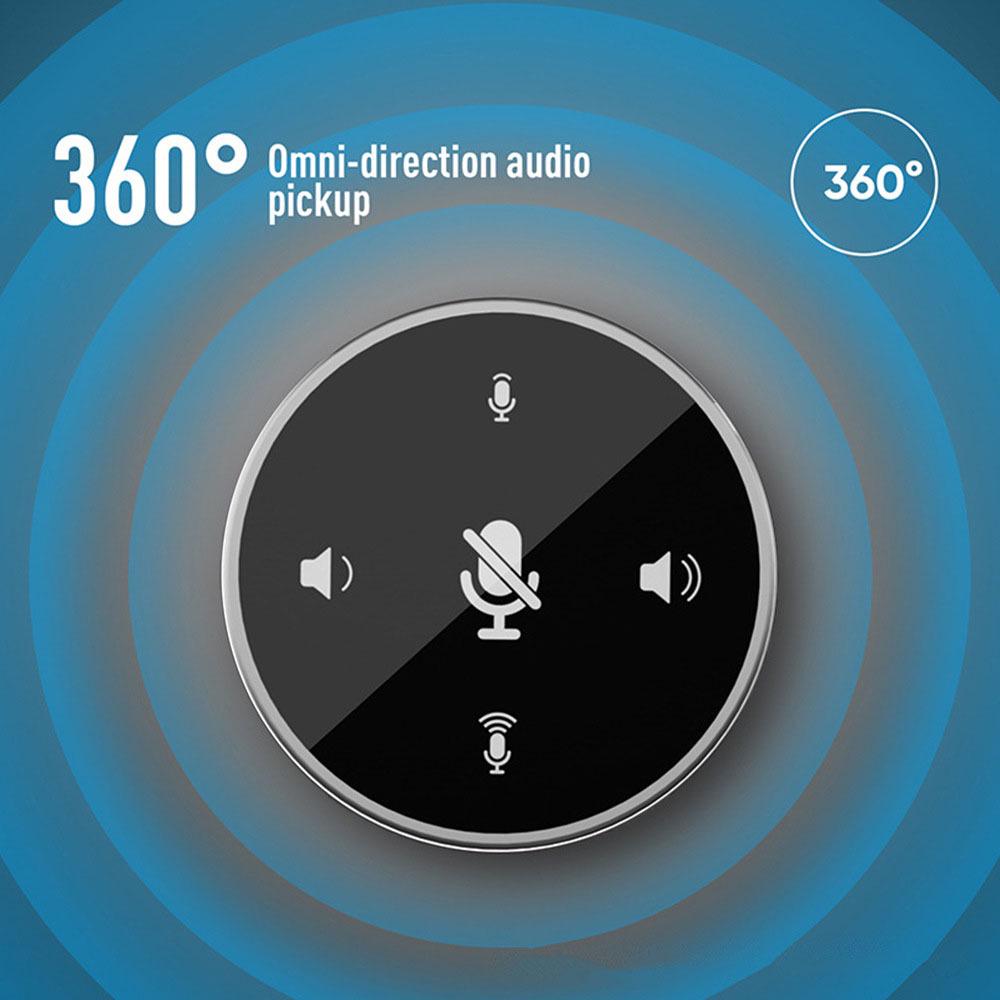 360° Omnidirectional USB Conference Microphone with Built-in Speaker