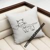 For Autistic Cat Autism Puzzle Throw Pillow Case Sham Xcm Xcm Square Car Pillowcase Pad Cushion Cover