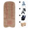 Winter Stroller Seat Cushion, Thick, for Stroller Car Seats and Baby Chairs, with Backrest, Warm, Fluffy, Faux Fur Fabric, Washable, Solid Color, for