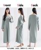 Nissen Room Set Long Charcoal Gray Size 4L Pajama/Loungewear Tops, 3-Second Dress, 2-Piece (Cotton Blend, Sleeve), + Black,