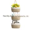 Three-Layer Wall-Mounted Cotton Rope Storage Basket - Decorative Indoor Organizer for Books and Sundries.