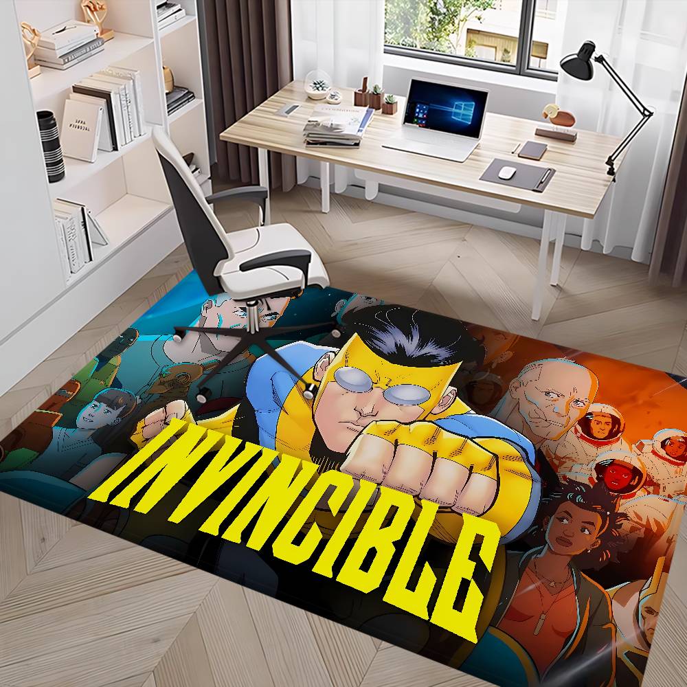 Superhero TV I-Invincible Floor Mat Rectangle Anti-slip Home Soft Badmat Front Door Indoor Outdoor Mat Hotel Decor Mat