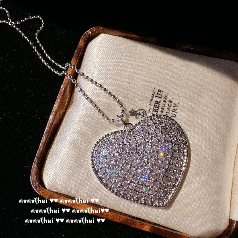 

Princess On The Run Love Gem Necklace, Mermaid Tears, 18K Gold Plated, Lady Love Large Carat Zircon, Necklace