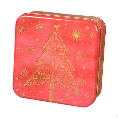 Christmas Cookie Tin Candy Container Xmas Treat Case Box for Year Party