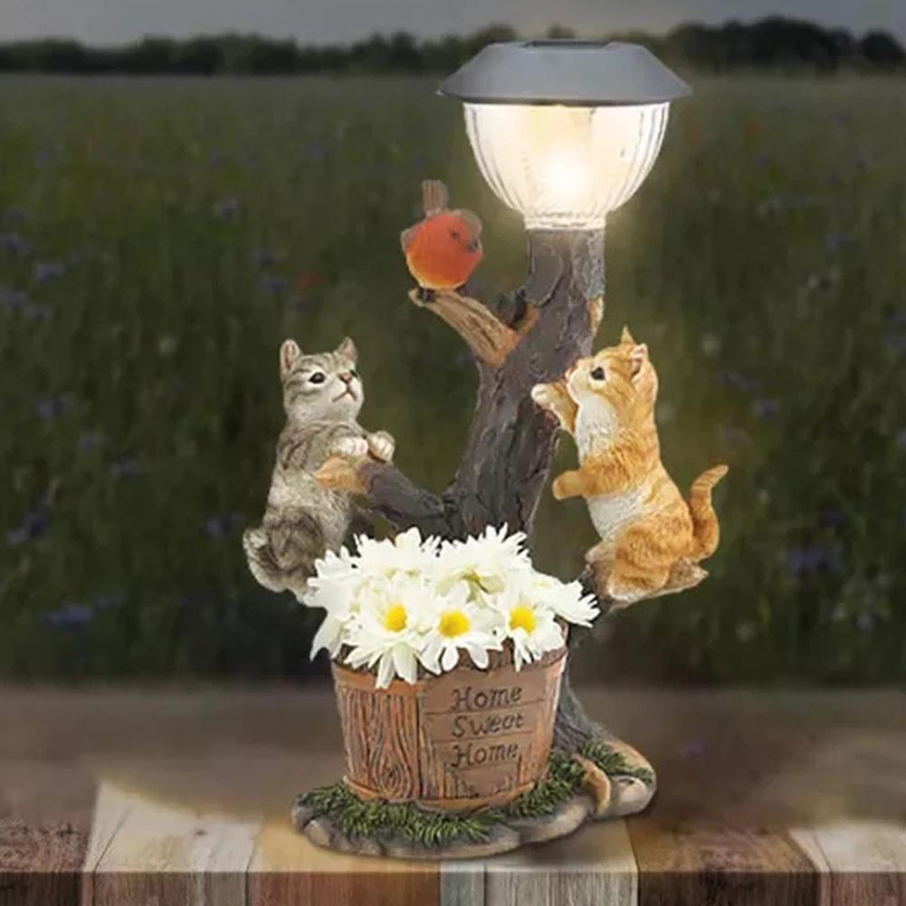 1pcs Artificielle Animaux Chiot Ornements Patio Extérieur