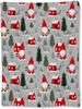 Christmas Dogs Blanket, Soft Lightweight Flannel Cute Puppies in Red Truck Throw Blanket for Couch, Bed, Travel & Home Decor