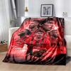 AC Milan Football Club Half Black Red Split ACM 1899 Logo Flannel Blanket Soft Warm Lightweight Sports Fan Washable Throw Blanket Bedroom Sofa Decor