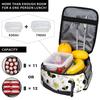Flowers And Bee Pattern Insulated Lunch Bag for Women Children Leakproof Food Boxes Thermal Lunch Box Tote