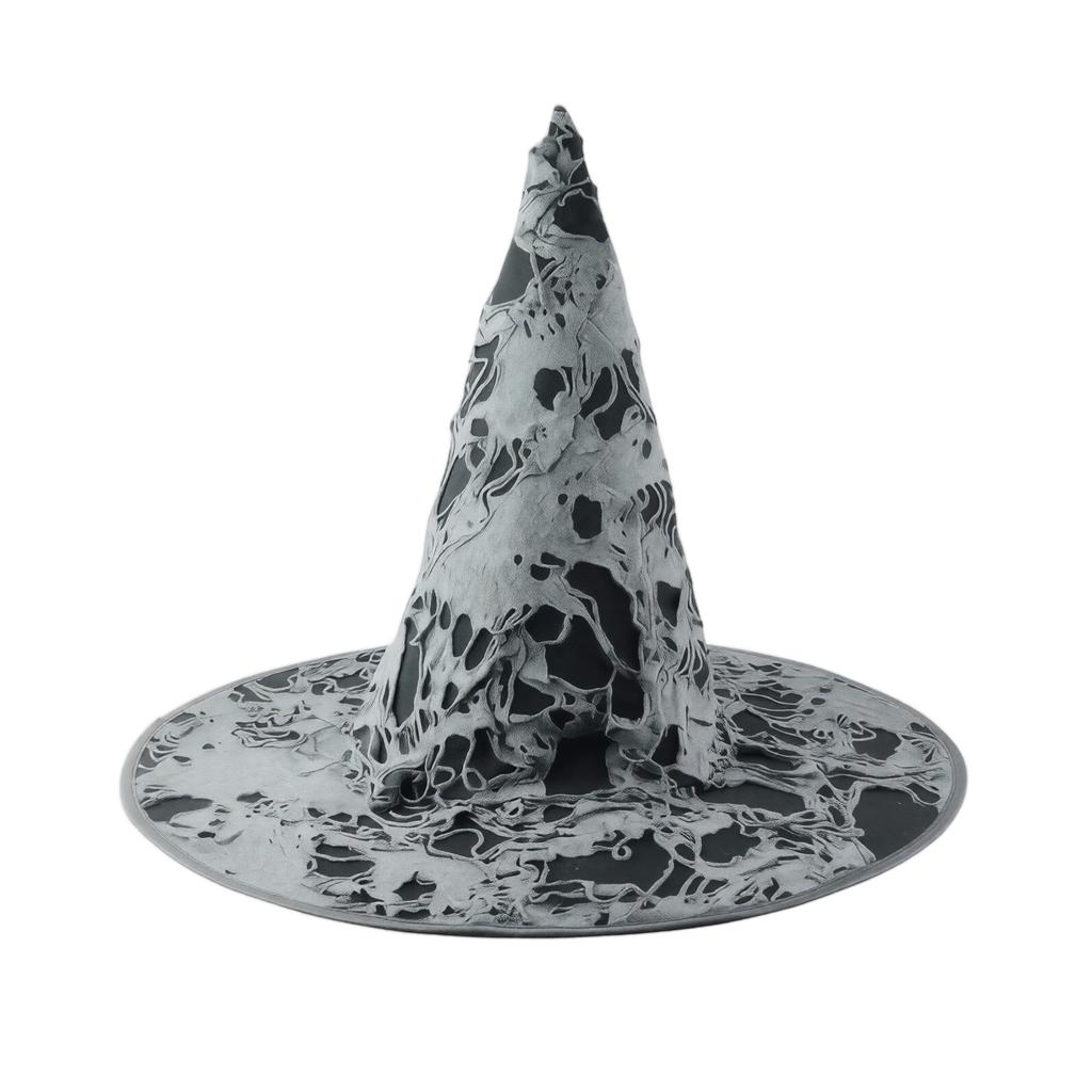 Halloween Witch Hat with Large and Tattered Look