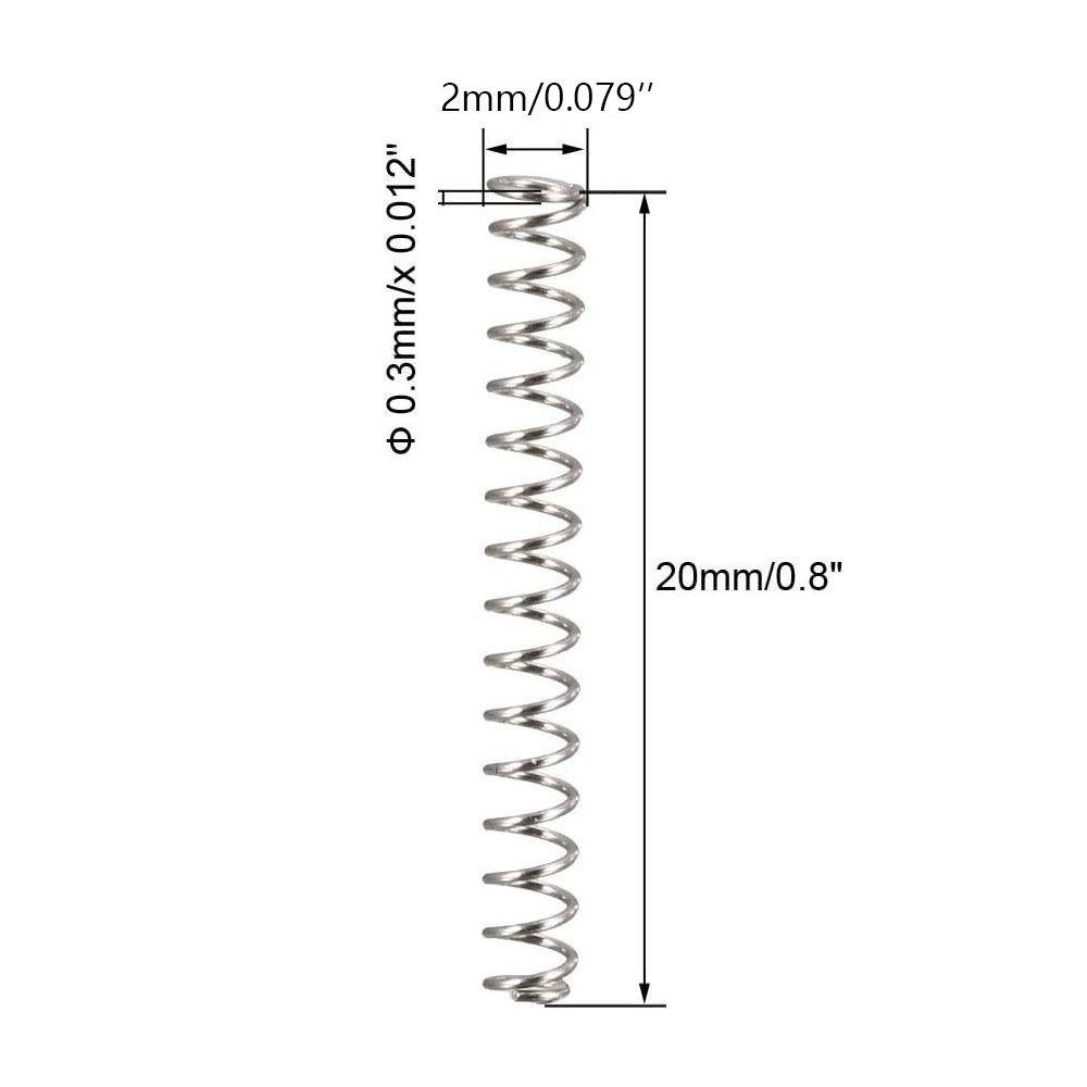 10Pcs Stainless Steel Compression Spring 20mm Free Length Return Spring  Home Projects