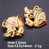 2pcs Fashion Animal Charm Enamel Lobster Rabbit Giraffe Stereoscopic DIY Pendant Charms For Jewelry Making Supplies Accessories