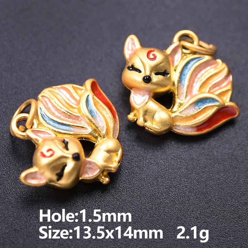 2pcs Fashion Animal Charm Enamel Lobster Rabbit Giraffe Stereoscopic DIY Pendant Charms For Jewelry Making Supplies Accessories