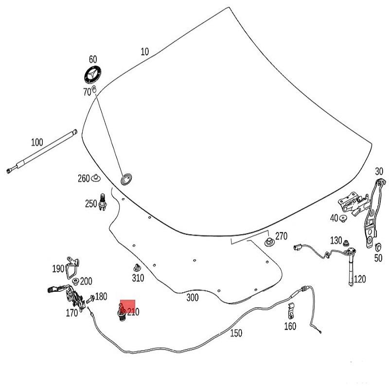 A1778803100 High Quality Hood Spring For Mercedes Benz CLA B A GLB 1778803100 Engine Bonnets Hoods Accessories