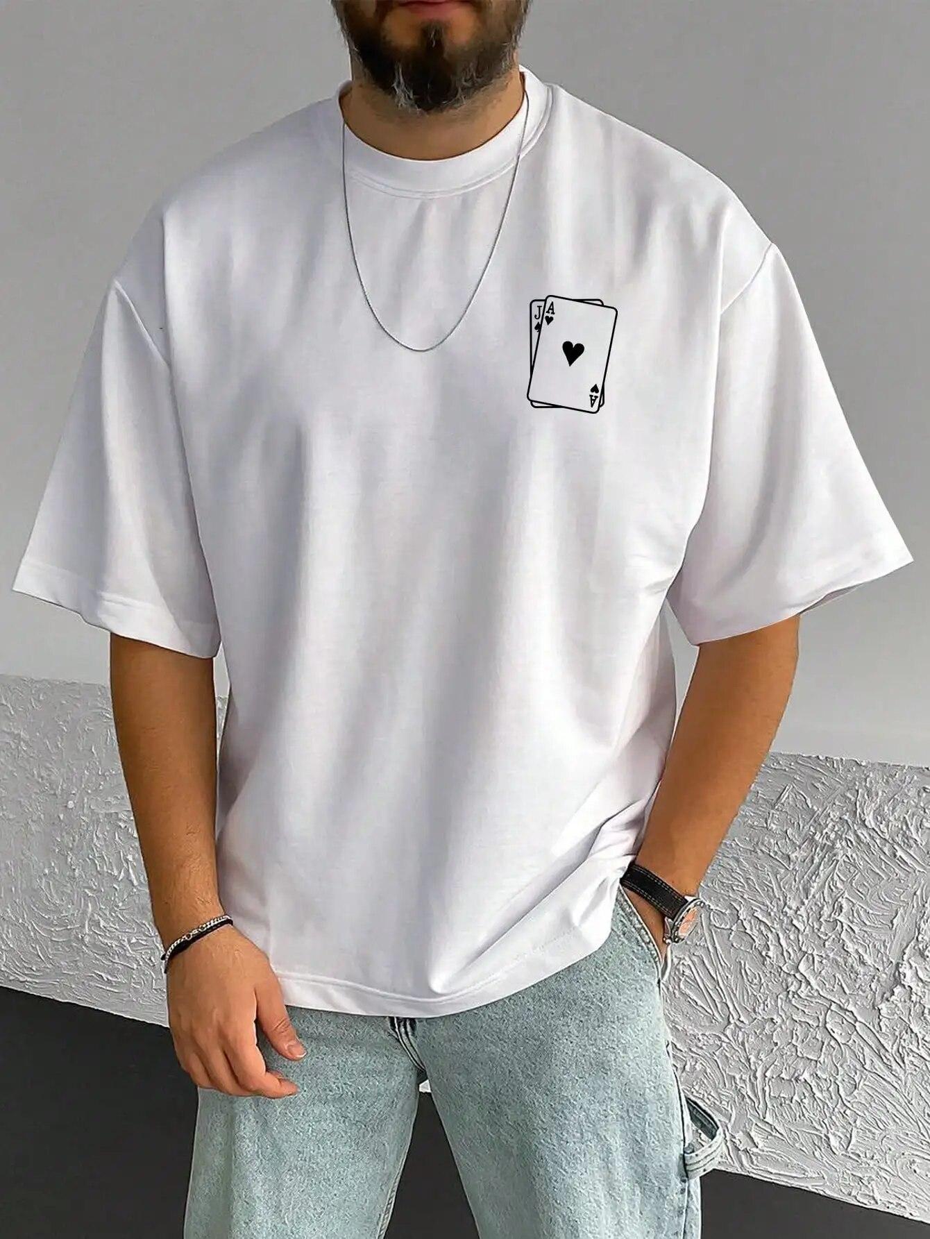 Хлопковые футболки унисекс с принтом «Игральные карты Пики» — фото 3