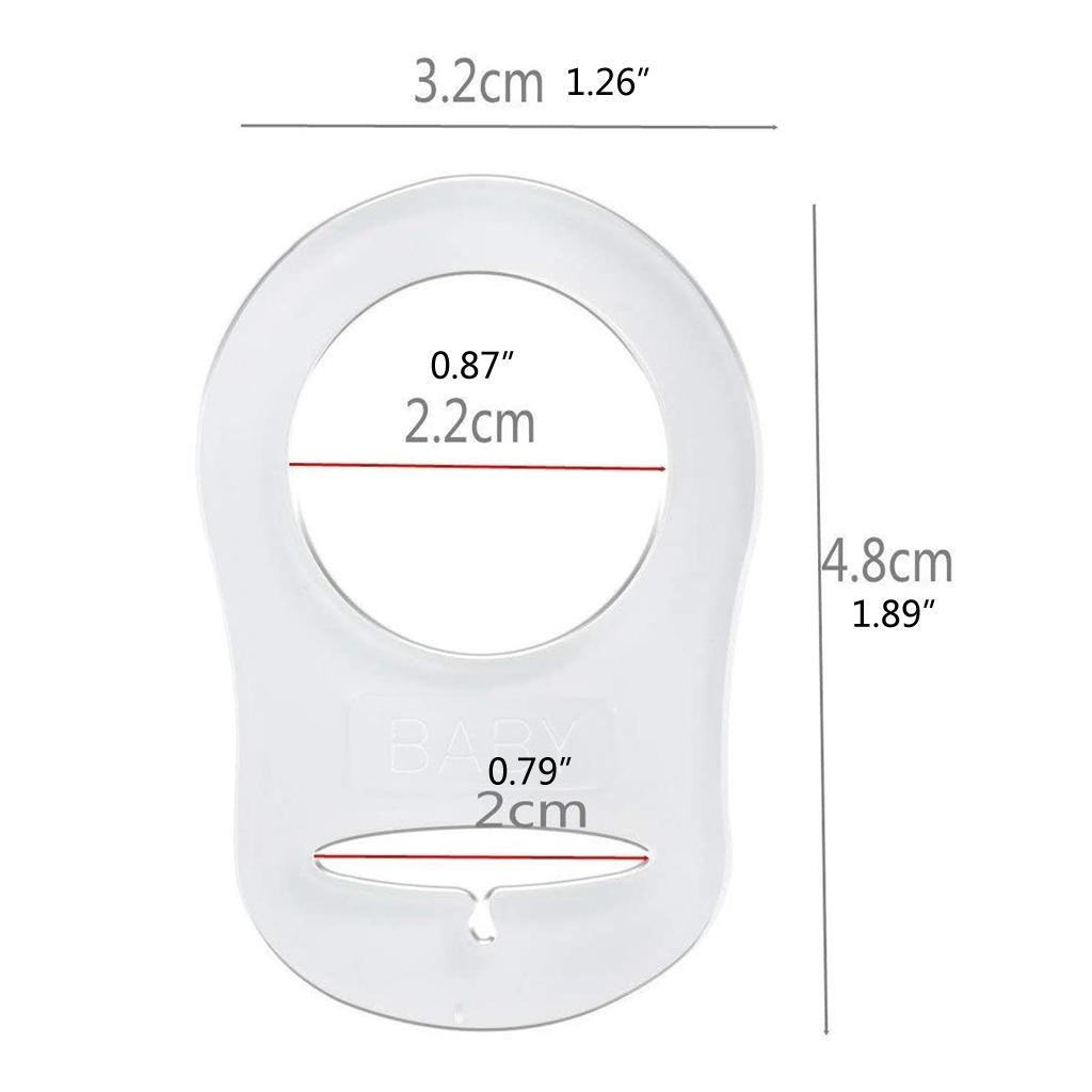 12 stücke Klar Silikon O Ringe DIY Baby Schnuller Serviette Schnuller Kette Clips Adapter Halter O Ringe Food Grade BPA FREI