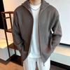 Autumn And Winter Cardigan Sweater Men's Striped Sweater Coat Business Jacket