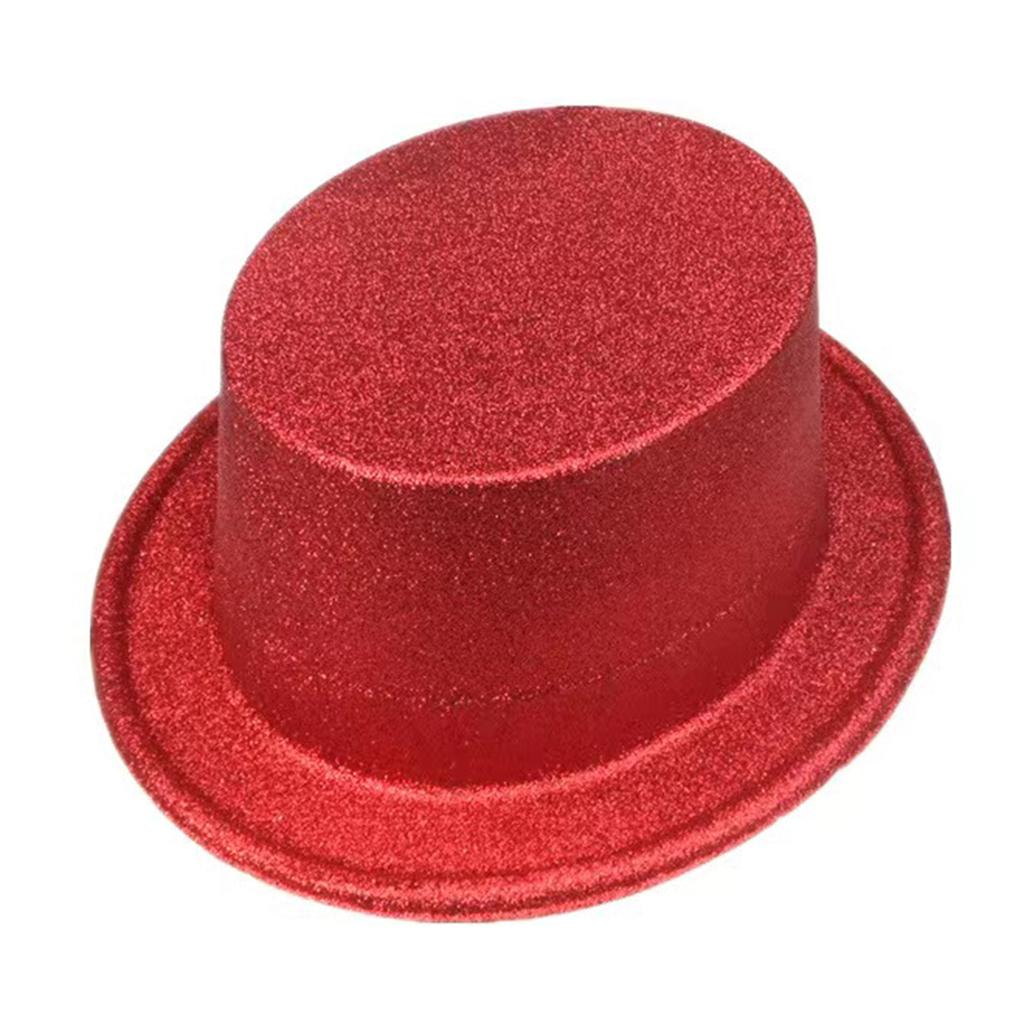 Glitter Magician Hat Party Top Hat Cowboy Fedora Hat Cosplay Costume Christmas Party Sparkly Head Cover for Adult Kids