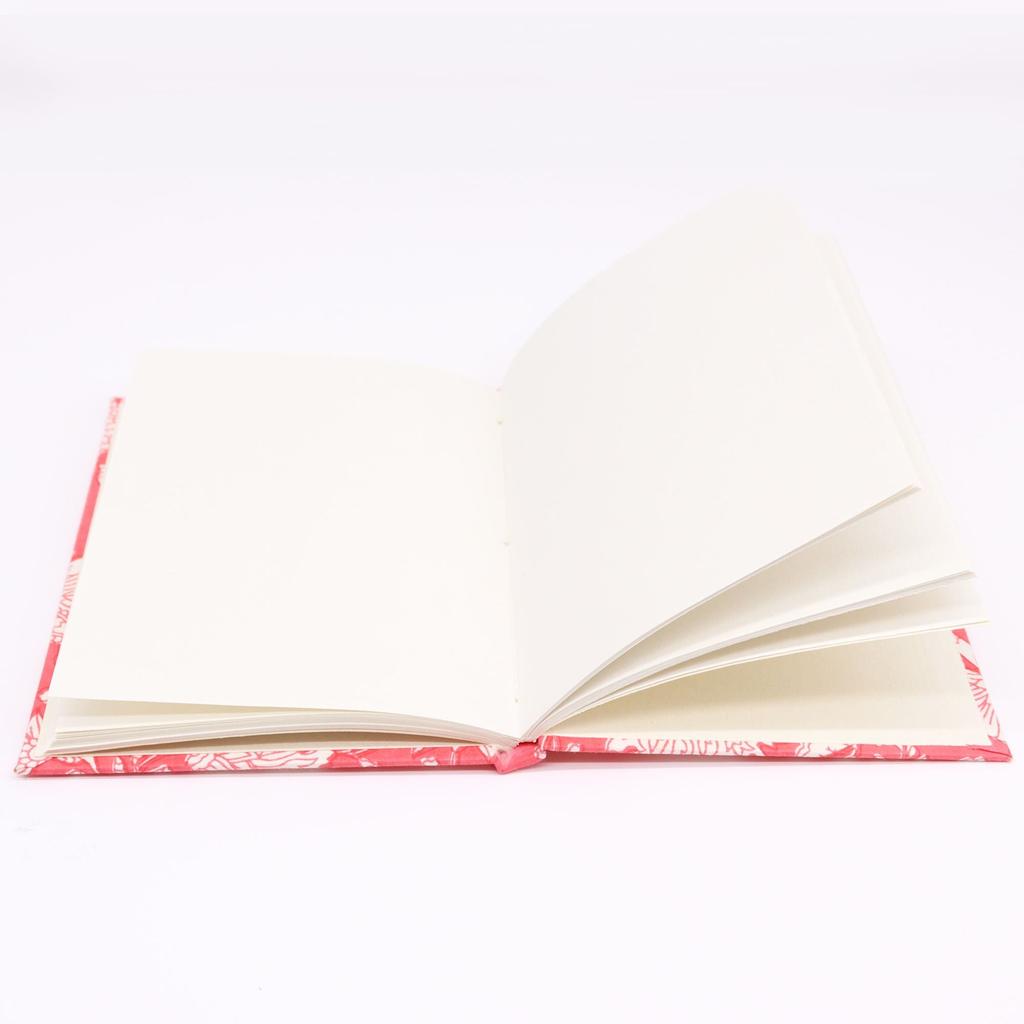 Cotton Notebook 20x15 cm 96 Pages Pink Floral