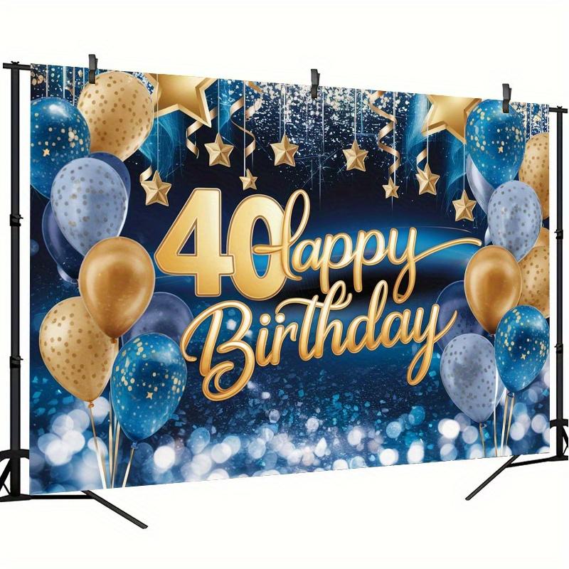Polyester Material Party Banner "Happy 40th Birthday" for Room Decoration and Home Decoration
