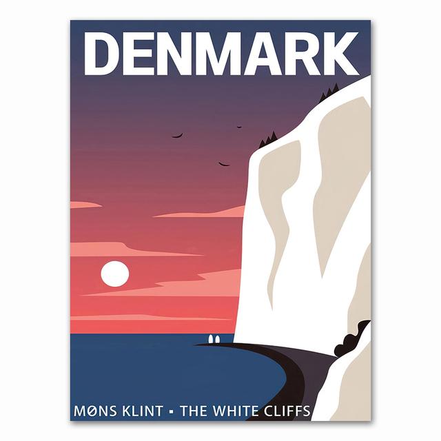Schweden Dänemark Reise Vintage Poster Wand Kunst Leinwand Malerei Nordic Bilder Und Drucke Wohnkultur Für Wohnzimmer Kein Rahmen