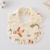 Ruffle Baby Drool Bibs: Pure Cotton Printed Lace Bibs