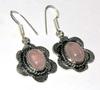 Top Quality Rose Quartz 925 Silver Plated Earrings US 1.6" Elegant Gift P4K18