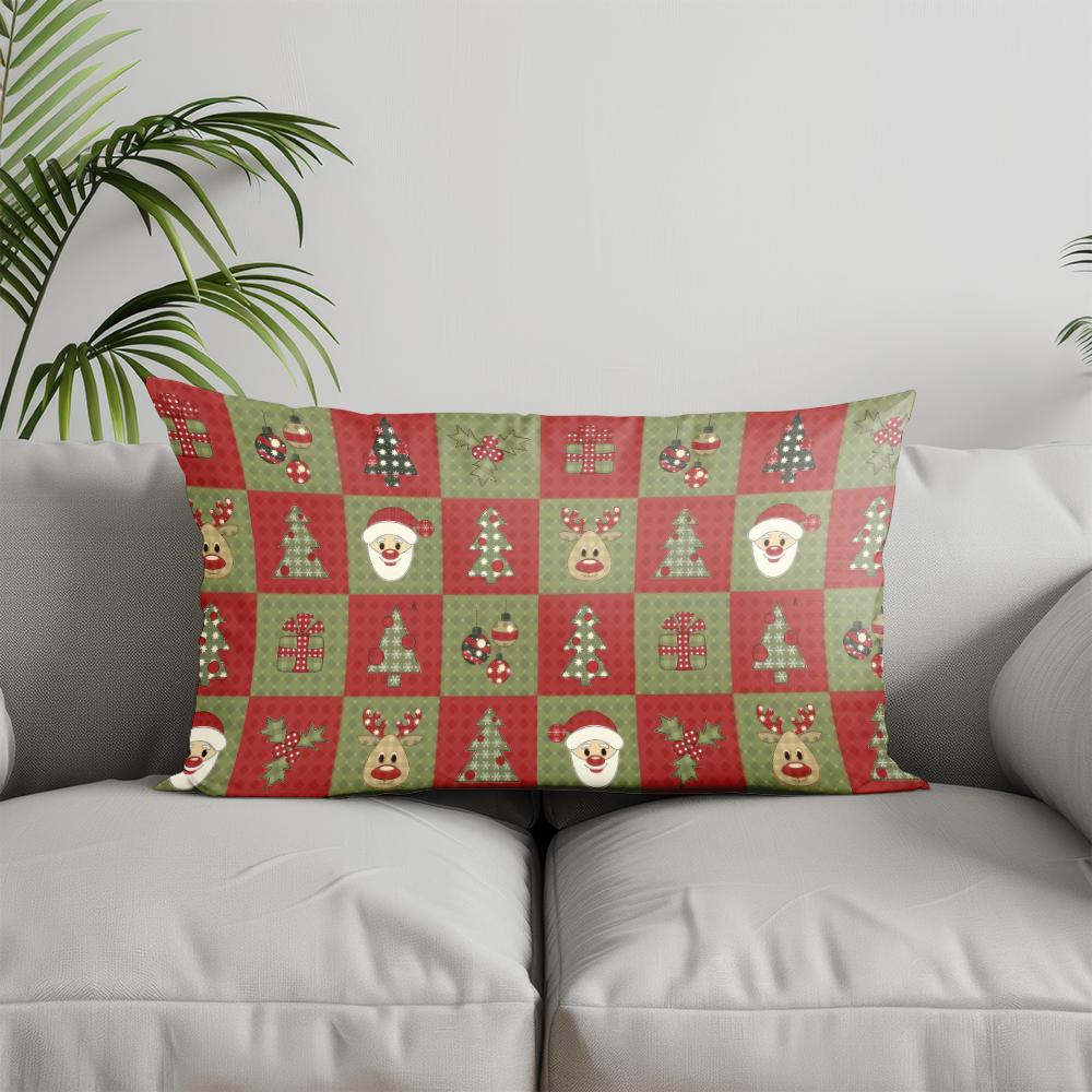 Home Decor Snowflake Pattern Rectangular Pillow Suitable For Sofa Bedroom Car Pillow Cover Cushion Rectangular Back Cushion