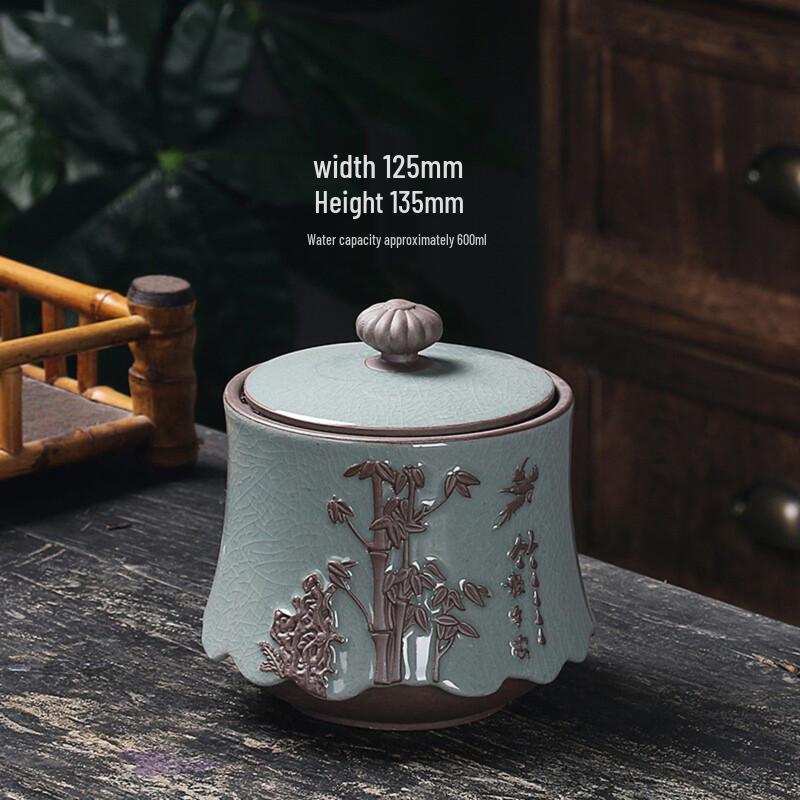 ZhiShi Celadon Ceramic Tea Storage Jar