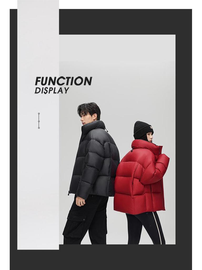 Couple's 2025 Winter Down Jacket: Men's 90% White Duck Down High Loft Outerwear