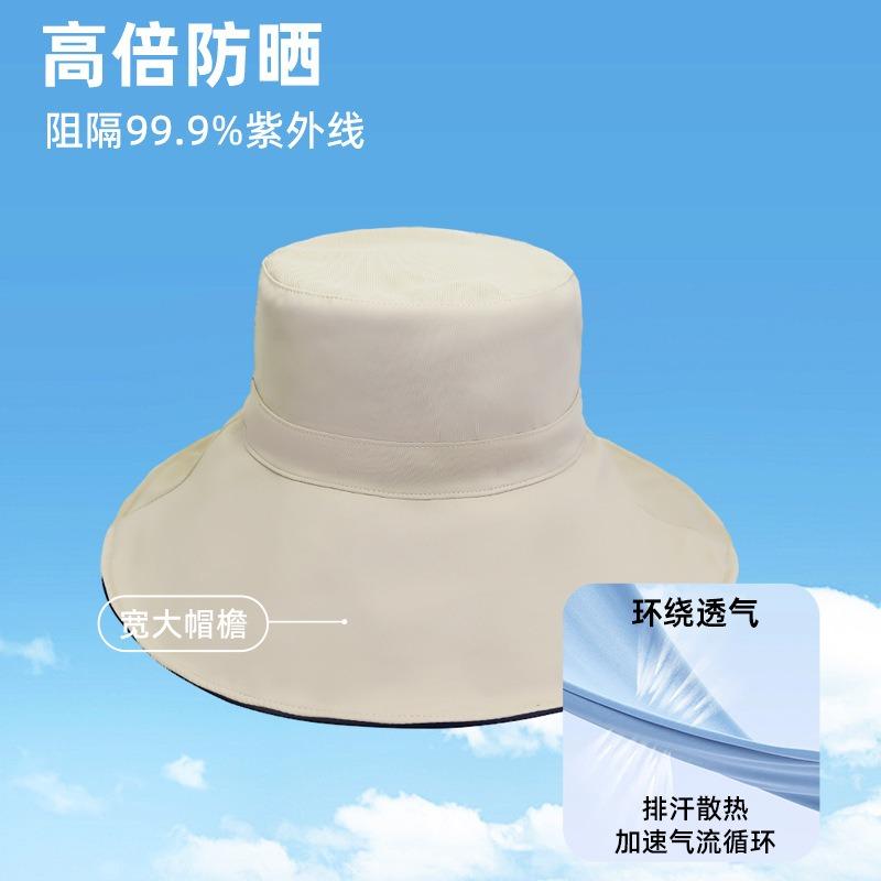 Summer Sunshade Anti-splashing Big Eaves Hat Outdoor Climbing Sun Protection Mountaineering Hat Women's Face Small Anti-ultraviolet Sun Hat