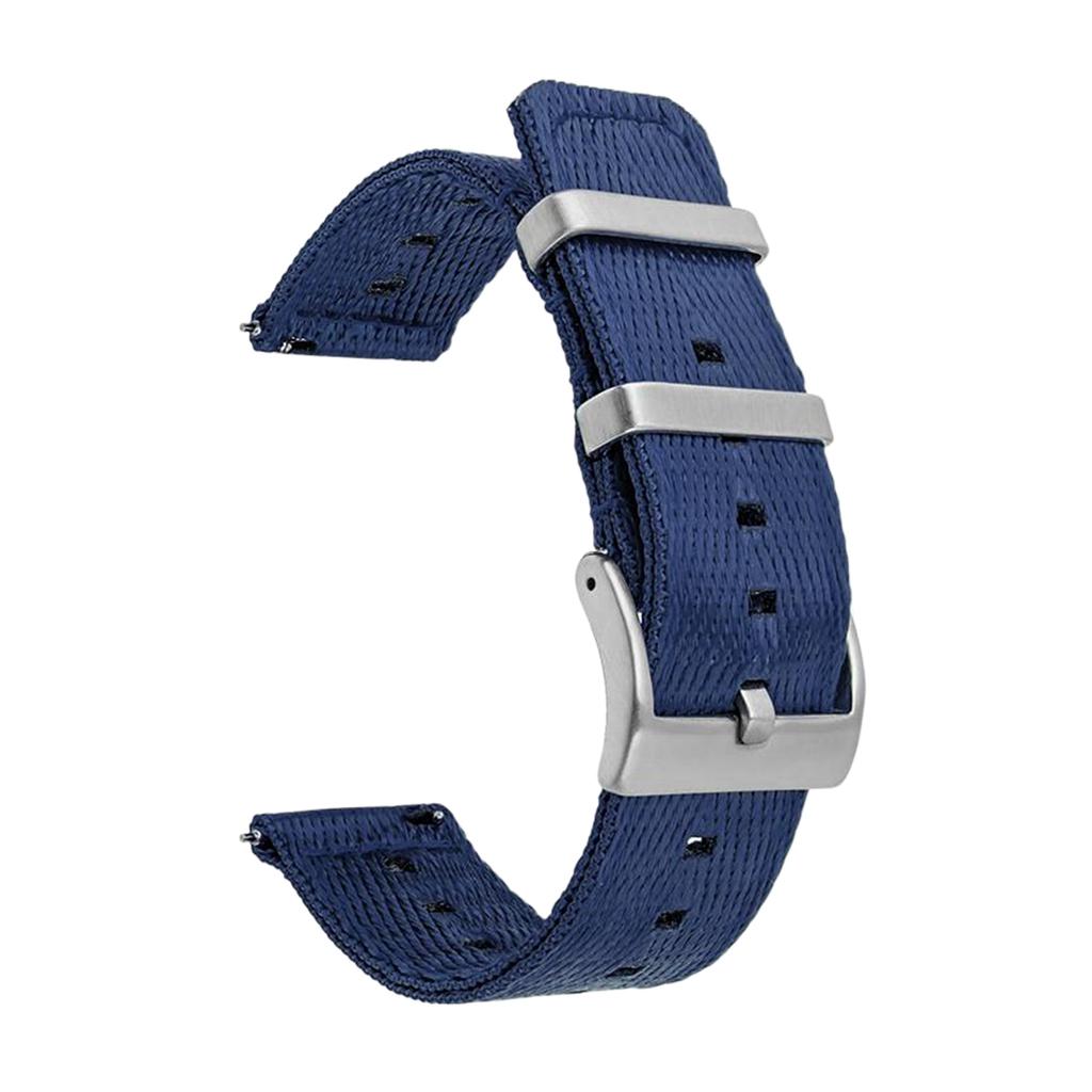 Hemsut Bracelet De Montre De Rechange En Toile à Dégagement Rapide 18 Mm, 20 Mm, 22 Mm, 24 Mm Pour Homme Et Femme, 18mm, Acier Inoxydable, Non